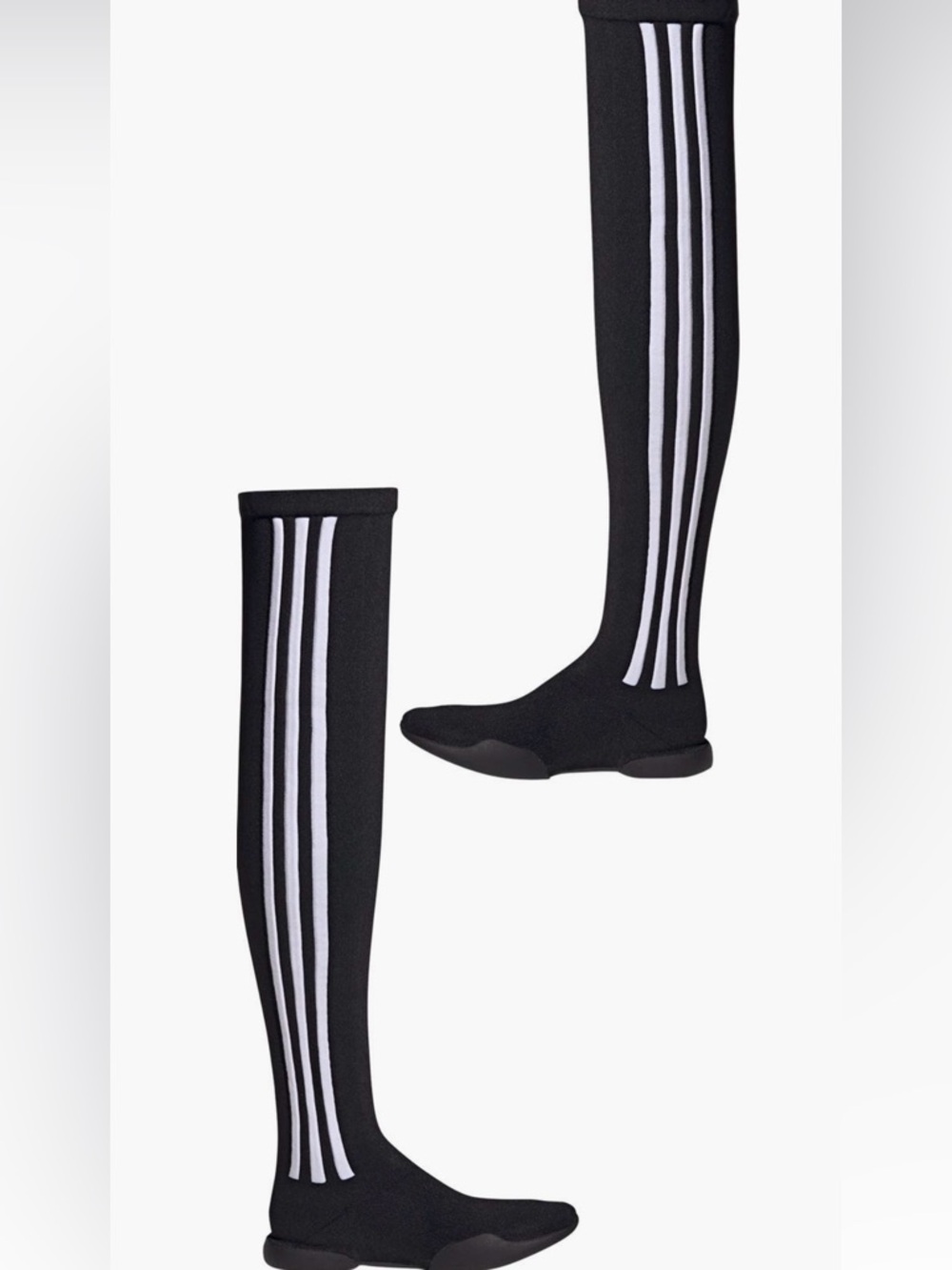 ADIDAS X JEREMY SCOTT TAEKWONDO MEI Black Knee-High Socks Sneaker Shoes 11 11.5